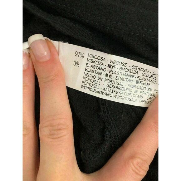 Zara Womens Solid Black Scoop Neck Oversized Tank Top Viscose Medium - Picture 6 of 6